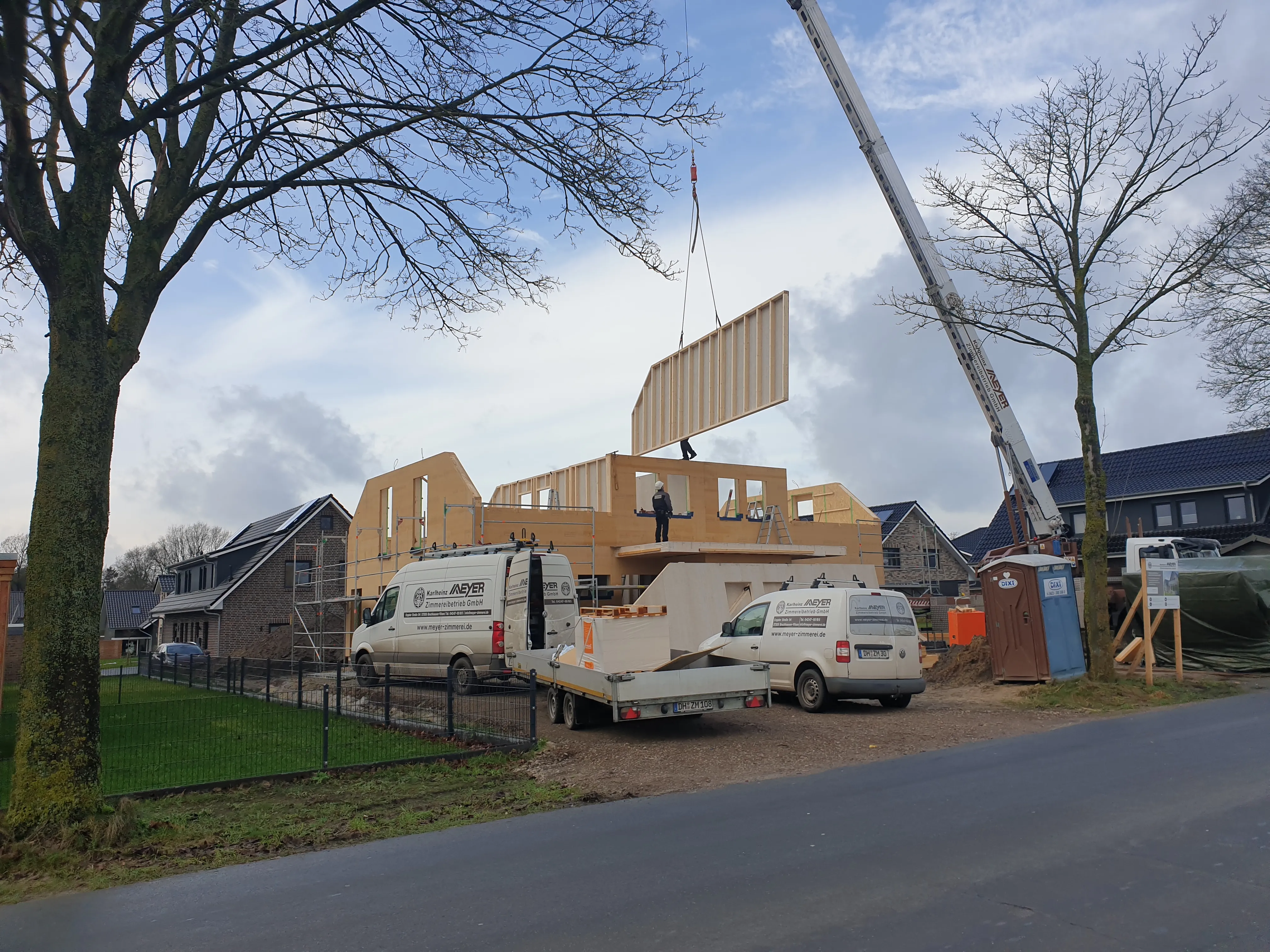 Holzrahmenbau Doppelhaus - Bild 3