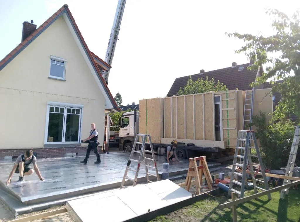 Anbau in Holzrahmenbauweise - Bild 1